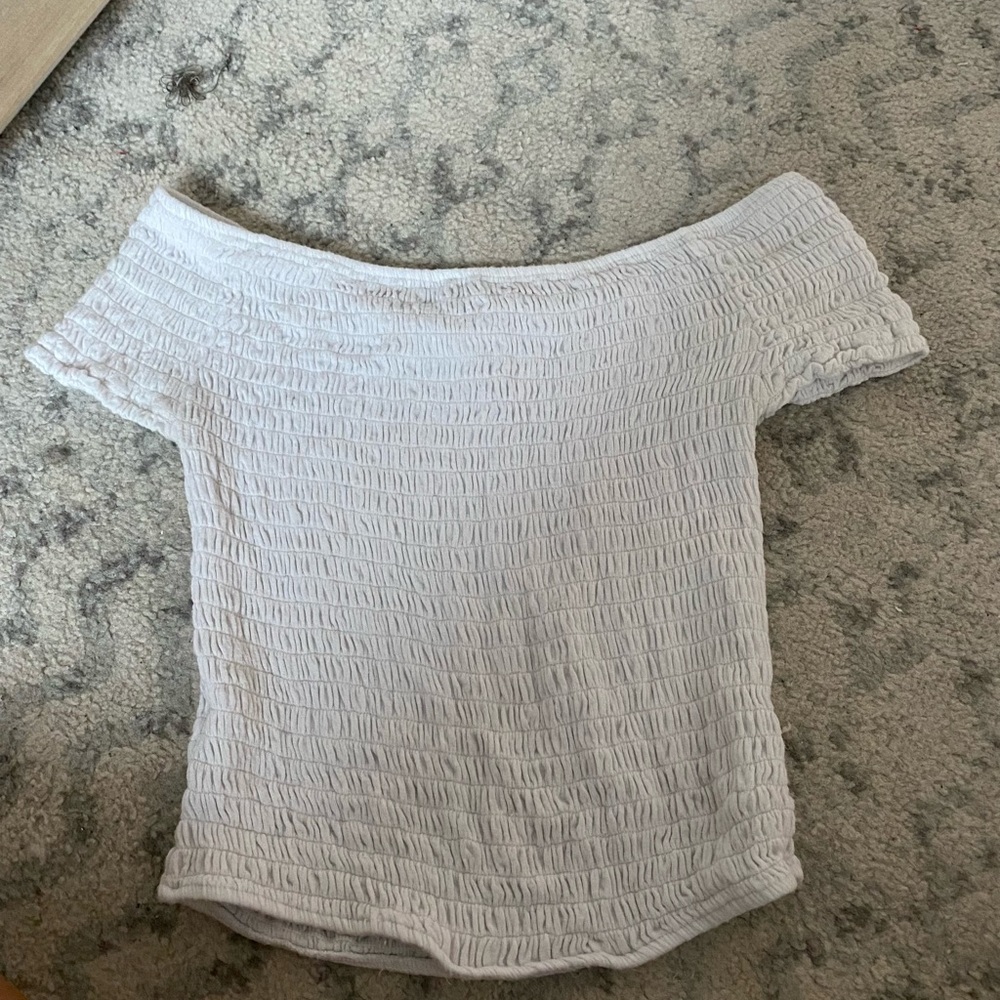 White stretchy crop top